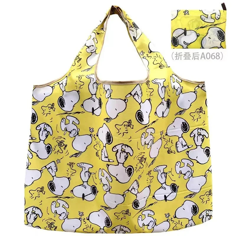 Snoopy Reusable Shopping Bag – Large Capacity Foldable Tote