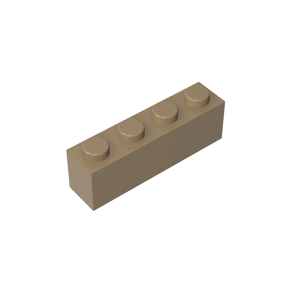 Gobricks GDS-534 Brick 1 x 4 without Bottom Tubes | Compatible Building Block Set