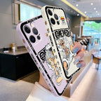 One Piecee Luffyy anime Cartoon Liquid Left Rope For Apple iPhone 15 14 13 12 11 XS XR X 8 7 SE Pro Max Plus Mini Soft Phone Case