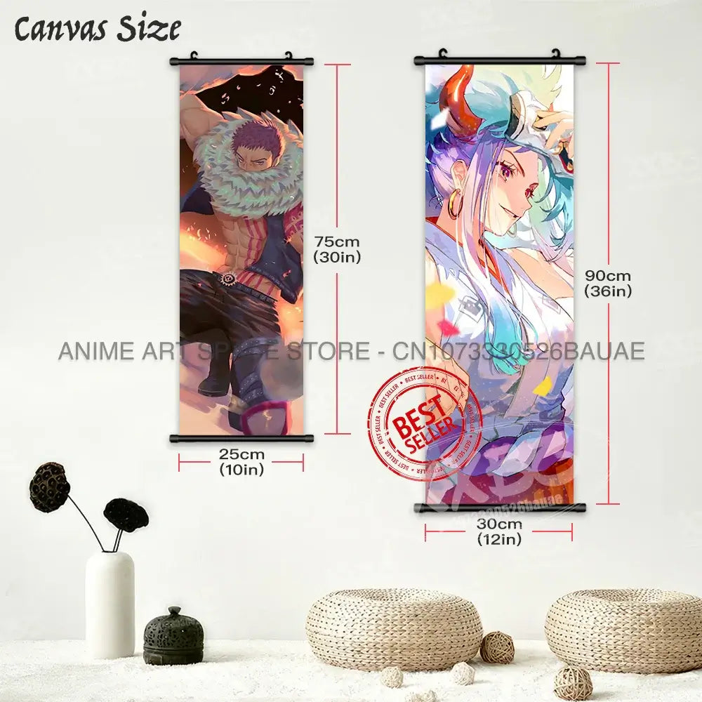 One Piece Hanging Painting Luffy Ace Sabo Shanks Wall Art