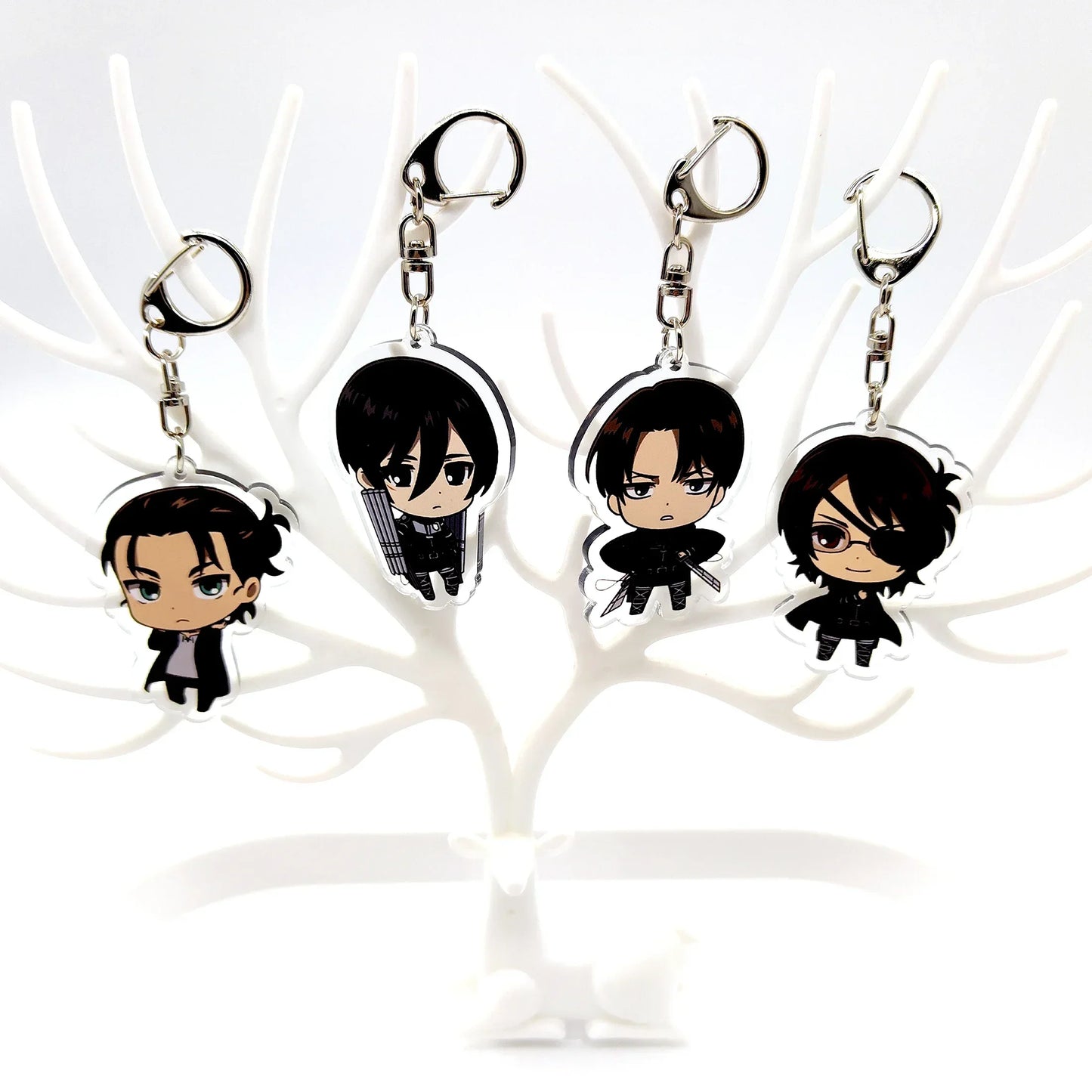 Anime Keychain Cute Cartoon Keychain Car Accessories for Men Bag Pendant Shingeki No Kyojin Friend Gifts Jewelry