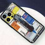 Vintage Telephone Booth Pattern Phone Case,  Fashion Phone Accessories Compatible with  IPhone 16 Pro Max 15 Pro 14Plus 13 12 11