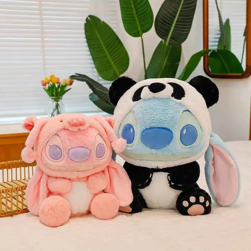 Giant Cartoon Alien Plush Toy – Cute Blue & Pink Stuffed Animal Pillow for Kids Gift