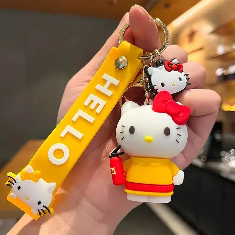 Sanrio Hello Kitty Key Chains, Kawaii Anime Cartoon Cinnamoroll Car Keychains Backpack Ornaments
