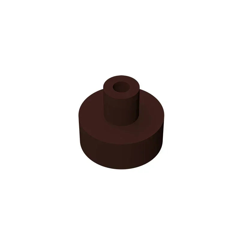 Gobricks Tile Round 1x1 with Bar and Pin Holder | Compatible Building Block