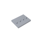 Gobricks GDS-980 Tile, Modified 3 x 4 with 4 Studs in Center | Compatible Building Block for DIY and MOC