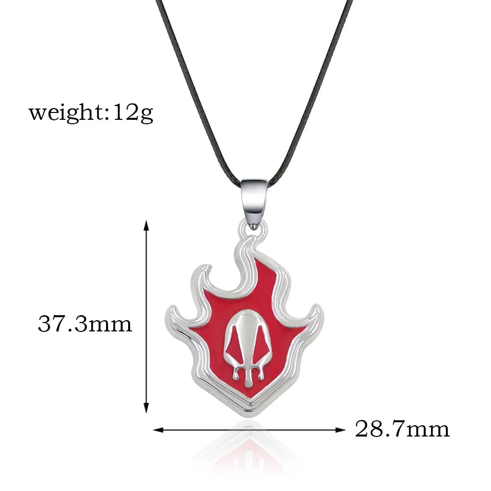 Anime Bleach Keychain Kurosaki Mask Sword Metal necklace Pandent Keyring for Women Men Car Jewelry Fan Cosplay Prop