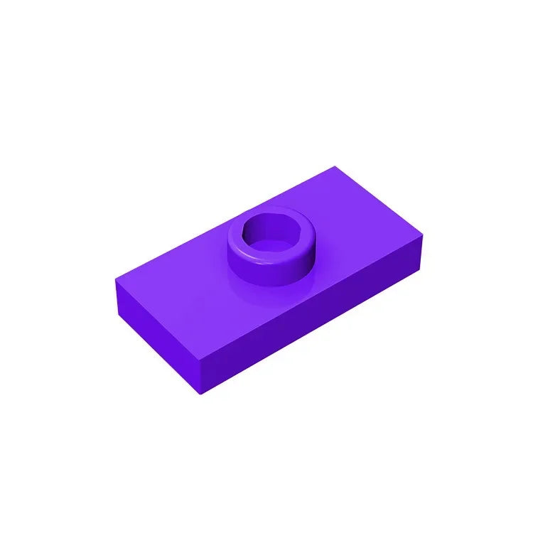 Gobricks PLATE 1X2 W. 1 KNOB | Modified Building Block Compatible with Lego 15573