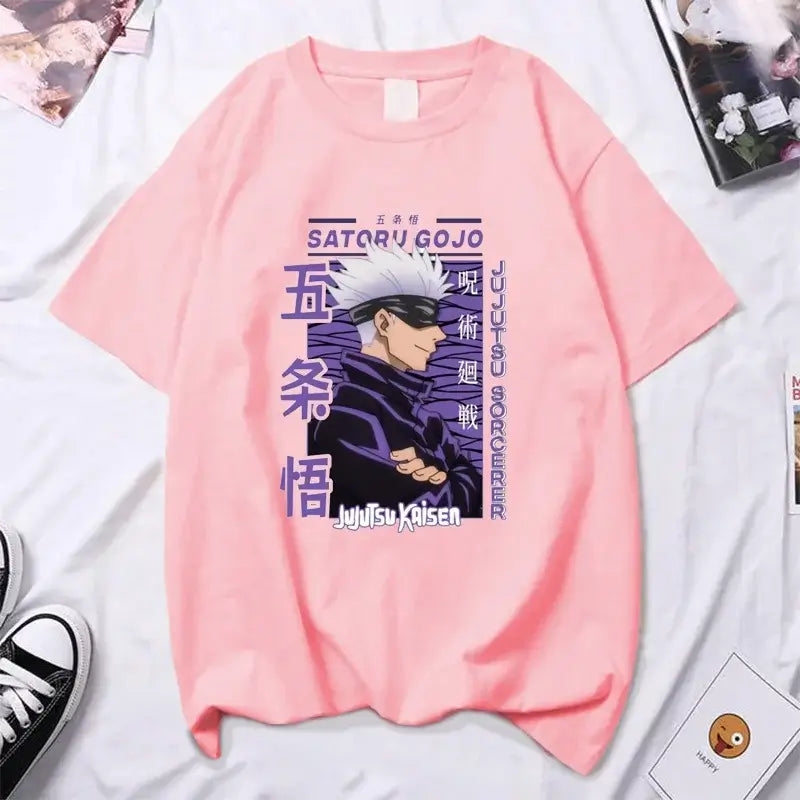 Gojo Satoru T-shirt High Quality Y2k Anime Tee