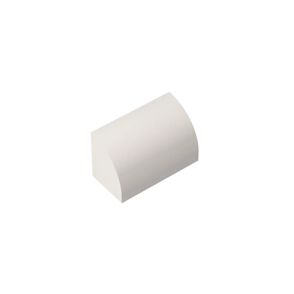 Gobricks GDS-M063 Curved Brick 1 x 2 x 1 No Studs | Compatible Building Block