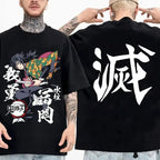 Demon Slayer Cotton Parent-Child Anime T-Shirt | Summer
