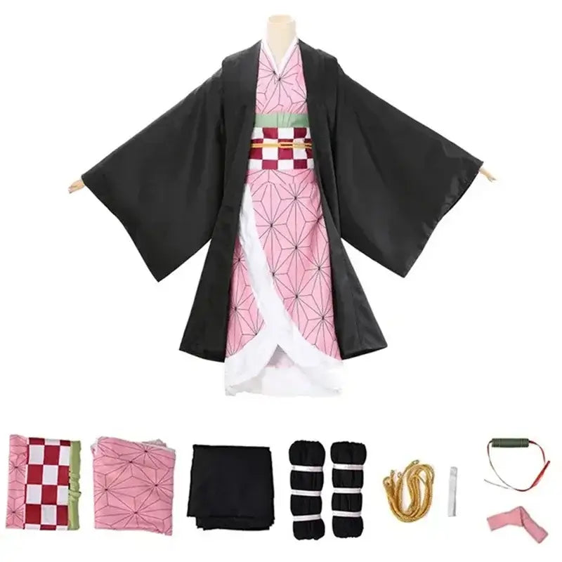 New Demon Slayer Cosplay: Kids Tanjiro & Nezuko Costume