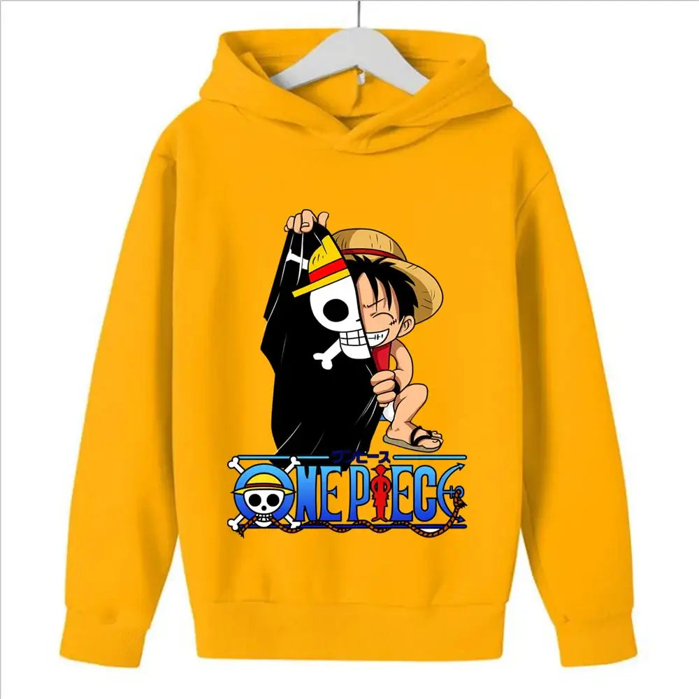 One Piece Hoodies Kids 2025 Luffy Pullover