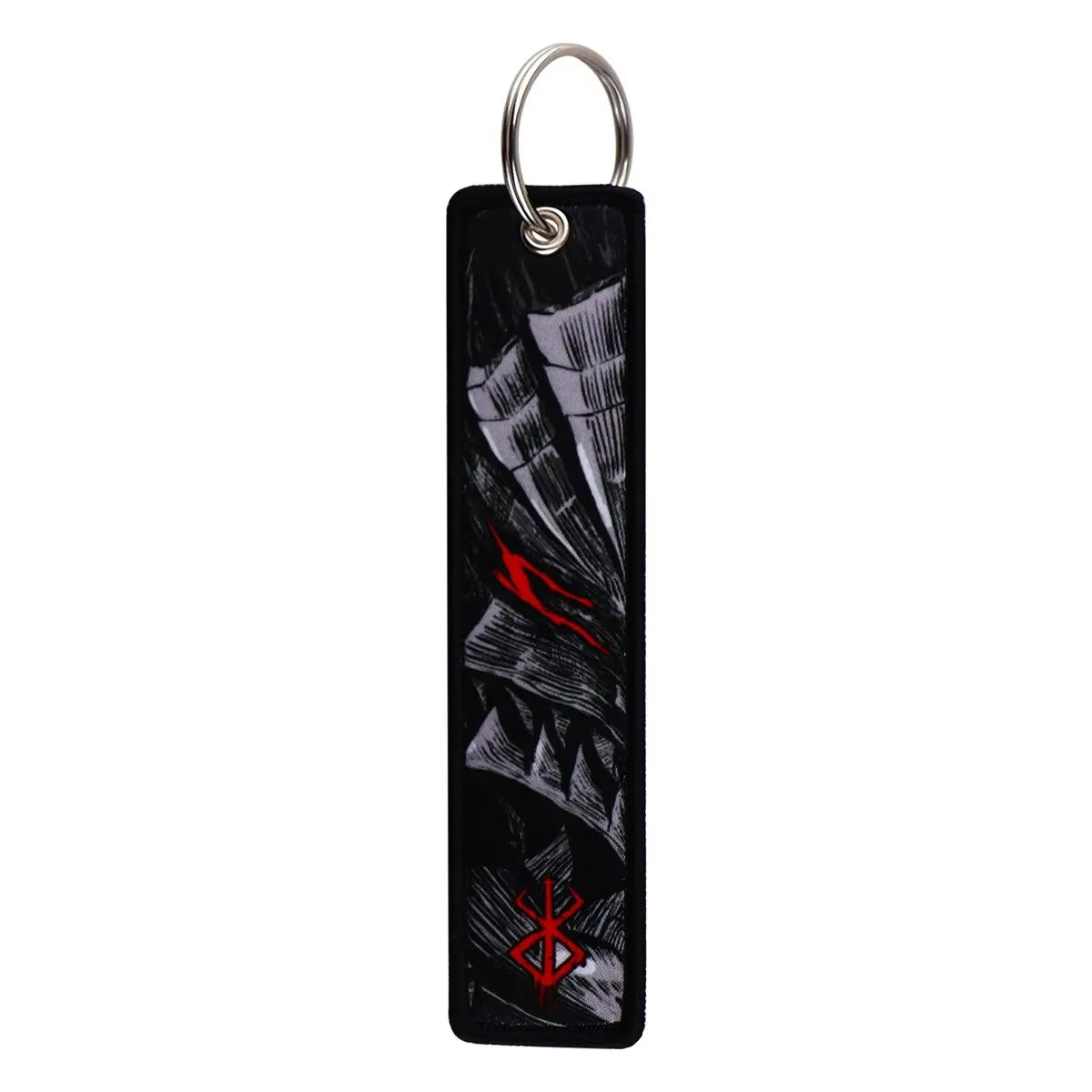 Japanese Anime Berserk Double sided Embroidery Key Keychains Car Key Chains Keyring Accessories