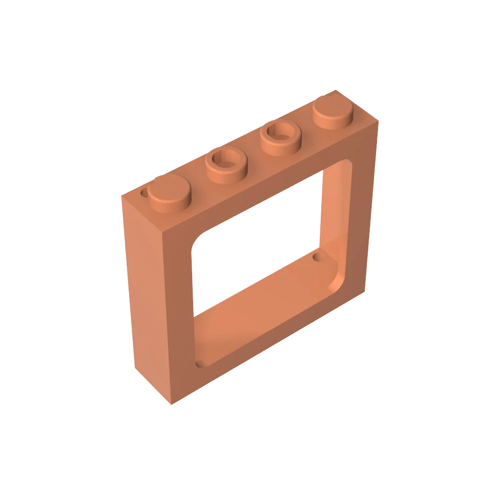 Gobricks Window 1 x 4 x 3 Train with Shutter Holes and Solid Studs on Ends | Compatible Building Block
