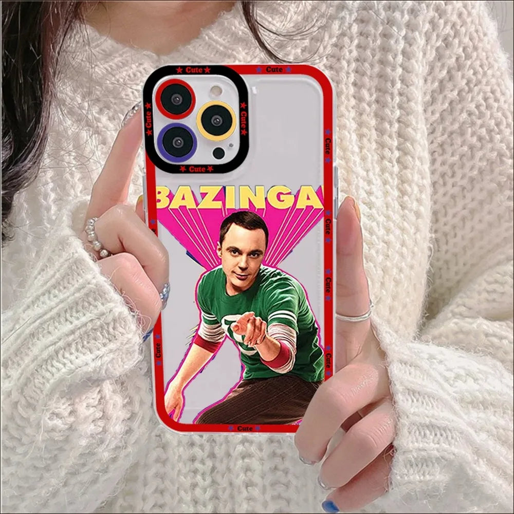 Bazinga The Big Bang Theory tv show Phone Case For iPhone 11 12 13 14 Mini Pro Max XR X XS TPU Case For 8 7 6 Plus SE 2020
