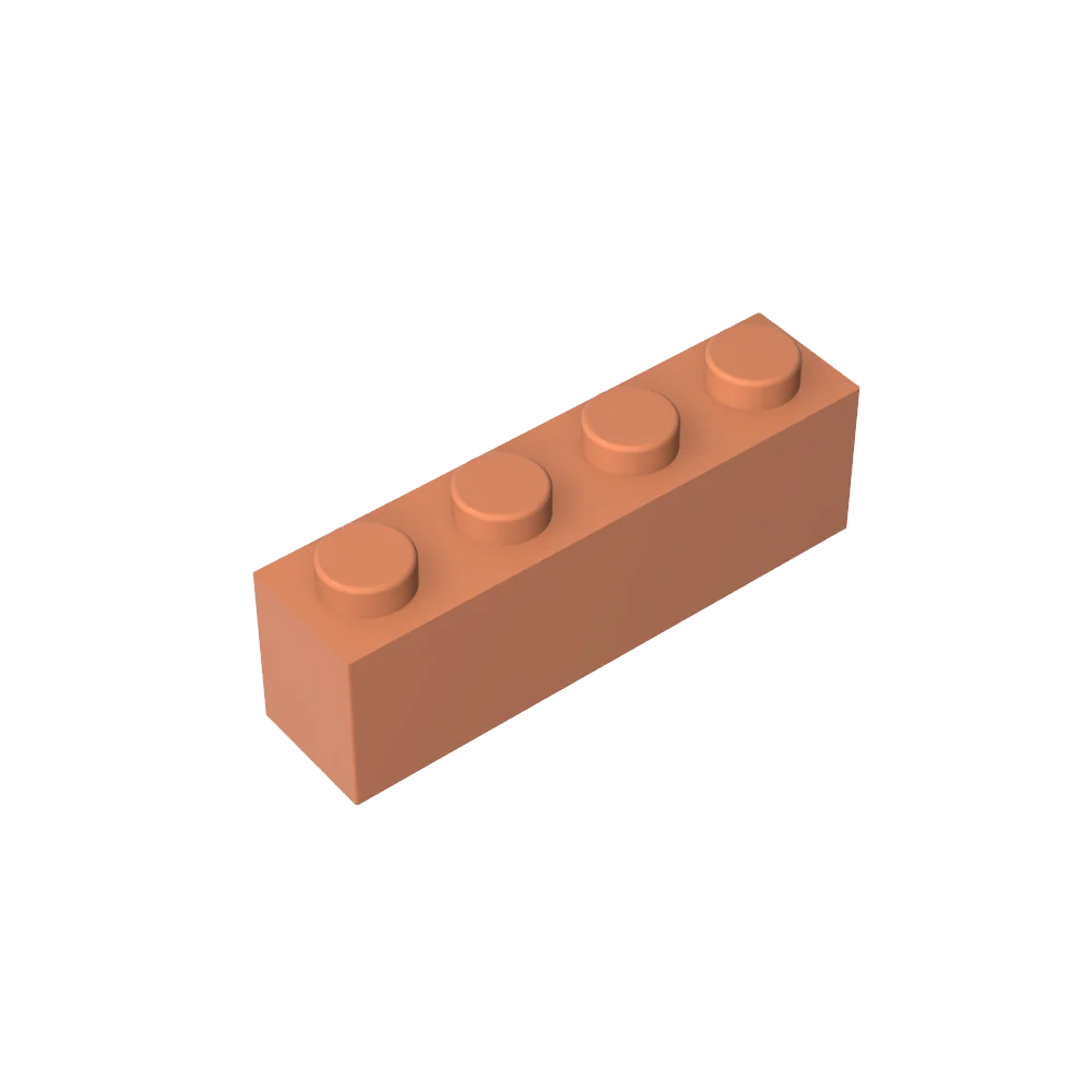 Gobricks GDS-534 Brick 1 x 4 without Bottom Tubes | Compatible Building Block Set