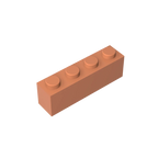 Gobricks GDS-534 Brick 1 x 4 without Bottom Tubes | Compatible Building Block Set
