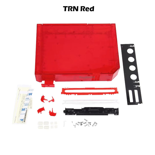 Nintendo Wii Full Replacement Shell Housing Faceplate Red Transparent