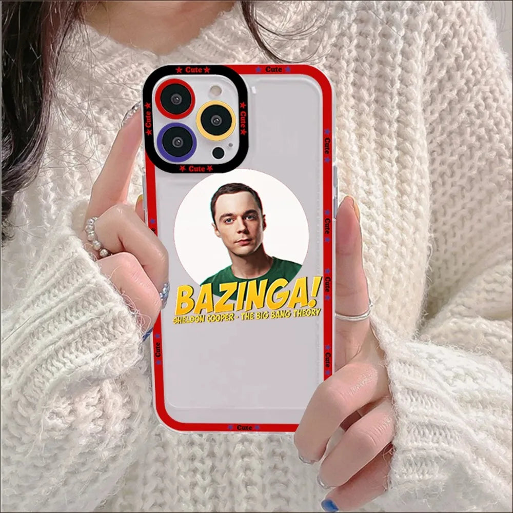 Bazinga The Big Bang Theory tv show Phone Case For iPhone 11 12 13 14 Mini Pro Max XR X XS TPU Case For 8 7 6 Plus SE 2020