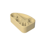 Gobricks GDS-2016 Technical Beam 2 x 3 L-Shape with Quarter Ellipse Thick | Building Blocks Toy Compatible with Lego 71708