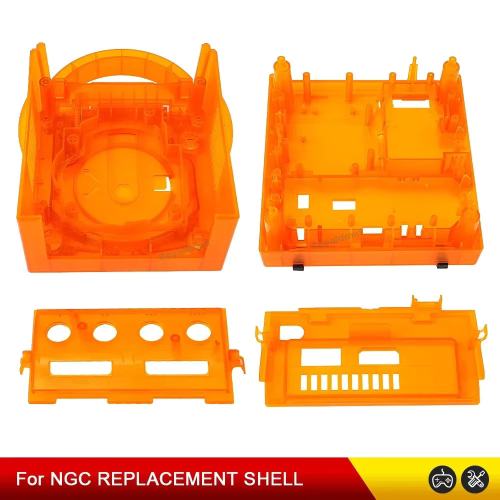 Gamecube Full Replacement Console Shell Housing Translucent Orange