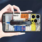 Vintage Telephone Booth Pattern Phone Case,  Fashion Phone Accessories Compatible with  IPhone 16 Pro Max 15 Pro 14Plus 13 12 11