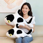 Kawaii Cow Shark Plush Toy – Fluffy Black & White Marine Animal Sleeping Bolster (50–100cm)
