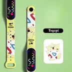 Pokemon Strap LED Electronic Watch New Cute Pikachu Gengar Waterproof Bracelet Fashion Boy Girl Digital Watches Birthday Gift