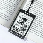 1pc Gothic-Style Acrylic Reading Bookmark, Suitable for Both Men and Women, Personalized Skull Reading Marker, a Friendship Gift