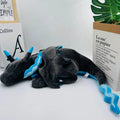 Sleeping Black Dragon Plush Toy – Soft Fantasy Stuffed Animal