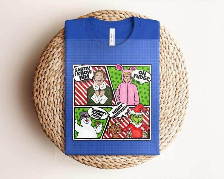 Christmas Comic Graphic Tee - S