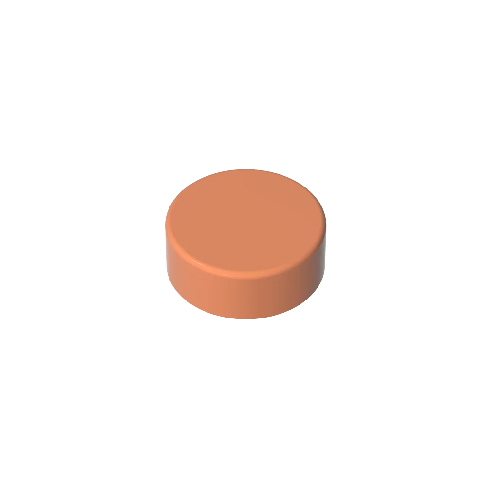 Gobricks GDS-612 Flat Tile 1x1 Round | Compatible Building Block