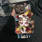 Matte Demon Slayers Anime Phone Case For IPhone 17 17 Air 17Pro 17 Pro Max 16 15 14 13 12 11 Plus 16E Cover Capa Anti-Knock