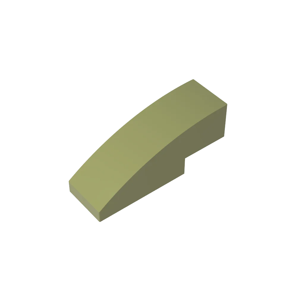 Gobricks GDS-657 Slope, Curved 3 x 1 | Compatible Building Block for Creative Construction