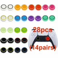 28 Pack Silicone Anti-Slip Thumb Grips for PS5 PS4 Controller | Multicolor Joystick Caps