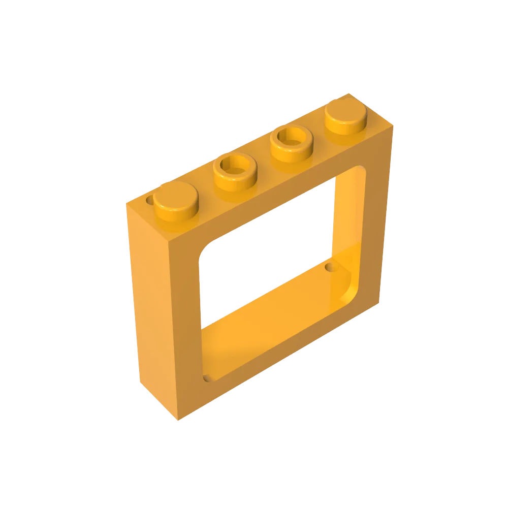 Gobricks Window 1 x 4 x 3 Train with Shutter Holes and Solid Studs on Ends | Compatible Building Block