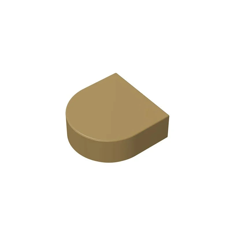 Gobricks Tile Round 1 x 1 Half Circle Extended | Compatible Brick Building Block