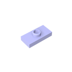 Gobricks PLATE 1X2 W. 1 KNOB | Modified Building Block Compatible with Lego 15573