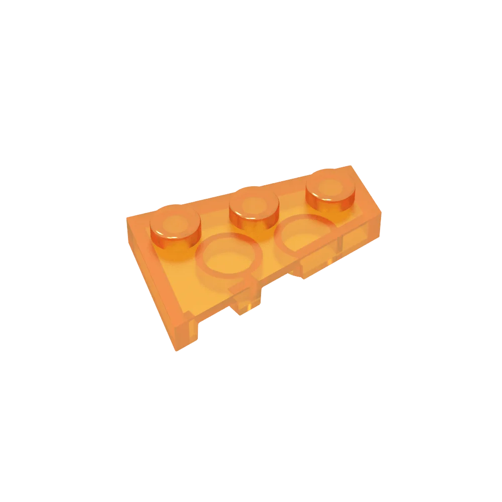 Gobricks GDS-547 Wedge Plate 3 x 2 Right | Compatible Building Block for DIY Creations
