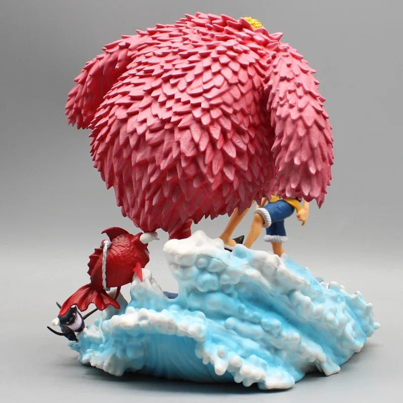 Doflamingo Donquixote Vs Monkey D. Luffy Anime Figures, Trafalgar Law KO One Piece Action Figurines 21 CM