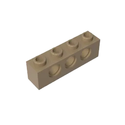 Gobricks GDS-625 Technical Brick 1x4 3-Hole | Compatible with Lego 3701
