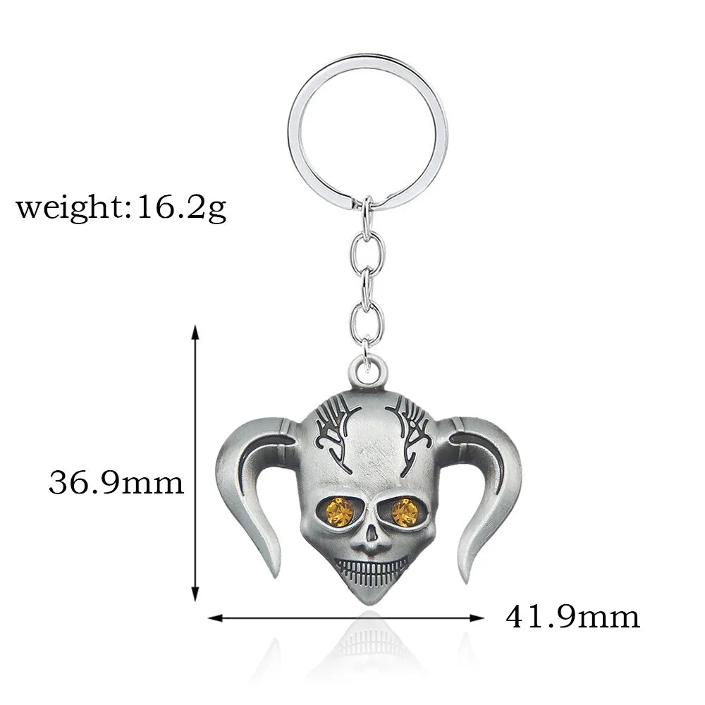 Anime Bleach Keychain Kurosaki Mask Sword Metal necklace Pandent Keyring for Women Men Car Jewelry Fan Cosplay Prop