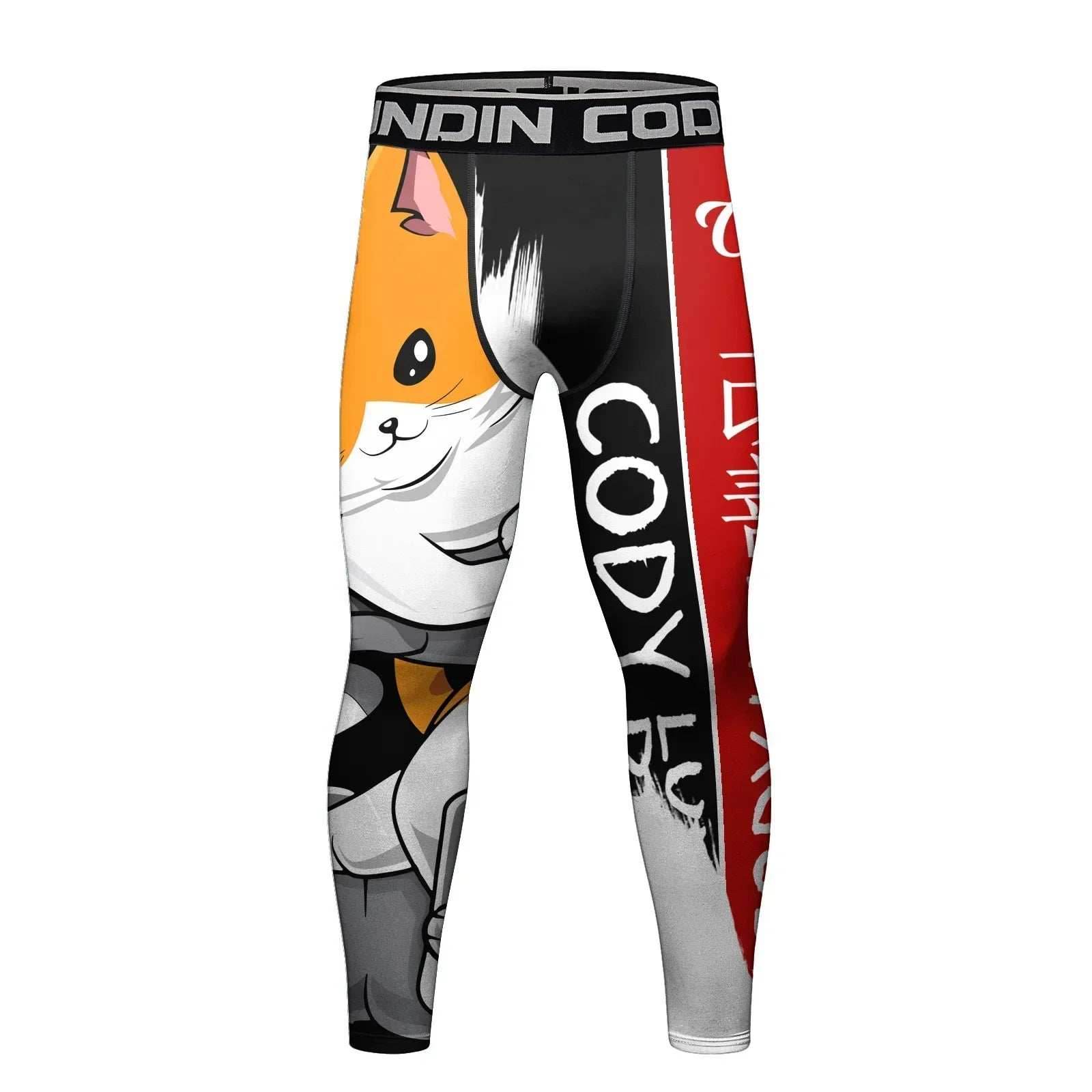 Men's Compression Running Tights - Cat / Medium