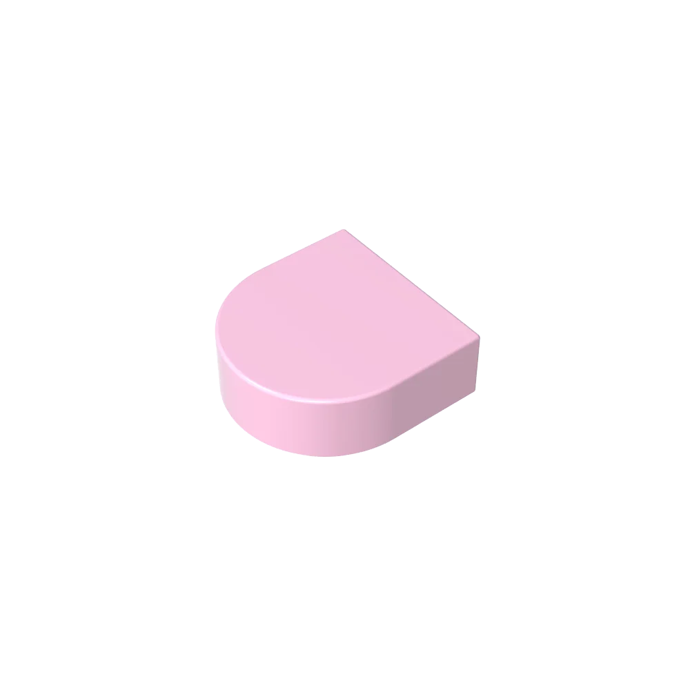 Gobricks Tile Round 1 x 1 Half Circle Extended | Compatible Brick Building Block