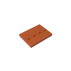 Gobricks GDS-980 Tile, Modified 3 x 4 with 4 Studs in Center | Compatible Building Block for DIY and MOC