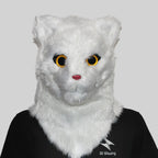 Movable Mouth Cat Mask – Realistic Full Head Cat Cosplay Mask