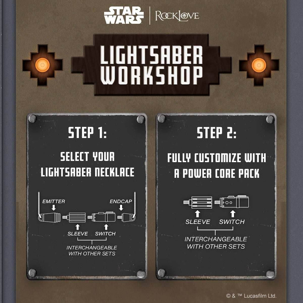 Star Wars X RockLove LIGHTSABER WORKSHOP Elemental Nature Lightsaber Necklace - 