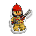 Mini Firefighter Girl Sticker