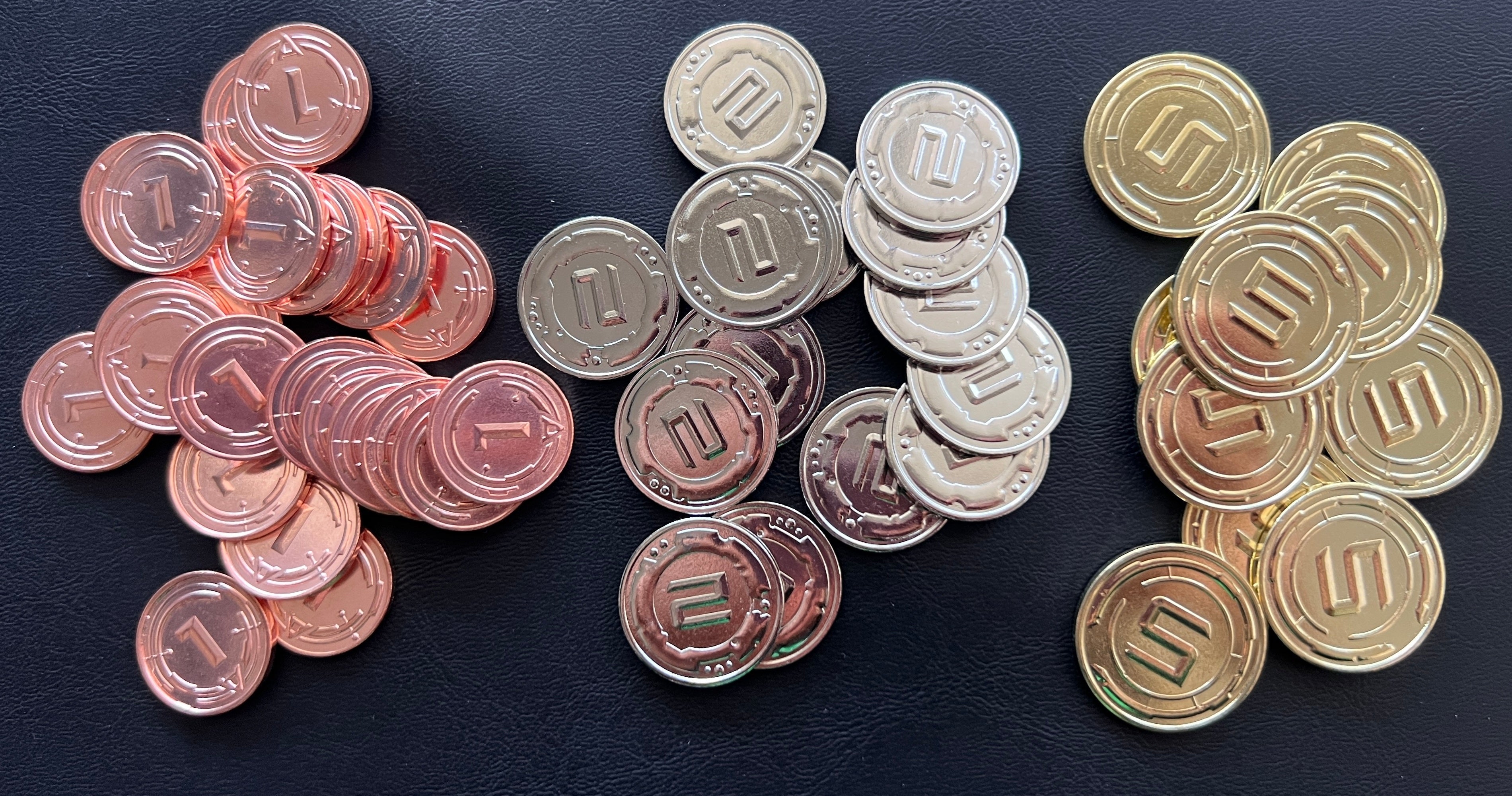 50 Metal Coin Board Game Upgrade Set (Sci-Fi Coins)